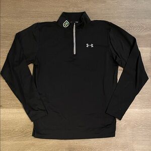 Under Armour Black Long Sleeve Quarter Zip Base Layer Pullover